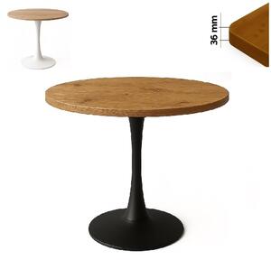 Stolik 80 cm okrągły, restauracja, kawiarnia, bar, blat 3,6 cm, noga Metal I ArtDHome