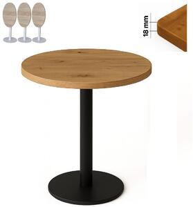 Stolik 80 cm okrągły składany, restauracja, kawiarnia, bar, blat 1,8 cm, noga Metal I ArtDHome