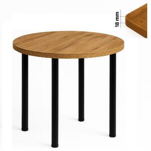 Stół 90 cm okrągły nierozkładany, blat 1,8 cm, nogi Metalowe „ Okrągłe ” I ArtDHome