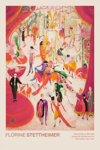 Reprodukcja Spring Sale at Bendels Retro Festive Camp Pink Shopping - Florine Stettheimer