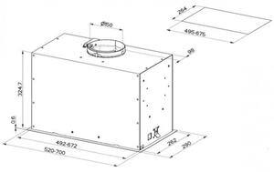 Okap FABER Inka Lux Evo WH Matt 70 Biały mat 570m3/h 63dB klasa B