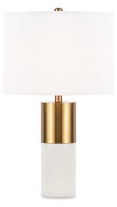 Elegancka nowoczesna lampa stołowa Bianco - biały abażur