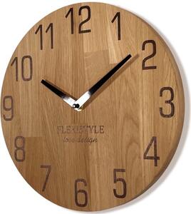 Drewniany zegar na ścianę NATUR 30cm