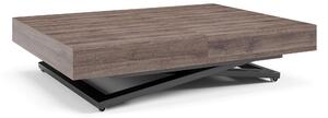 Ławostół SANTI 120x90 stół rozkładany do 200 cm to stolik z regulacją wysokości w zakresie 27-83 cm dekor płyt EGGER Anthracite Sherman Oak nogi metal
