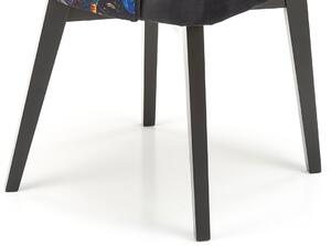 Tapicerowane krzesło z ozdobnym oparciem ENDO - czarny