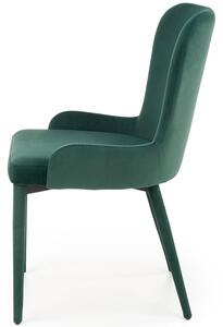 Wygodne krzesło tapicerowane K425 - ciemnozielony