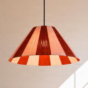Lampa Wisząca Lindby, Suly, ściemnialny, czerwony, salon, tkanina | tekstylia, młodzieżowy