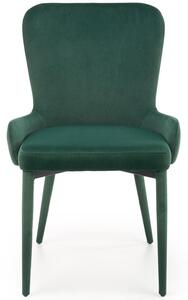 Wygodne krzesło tapicerowane K425 - ciemnozielony