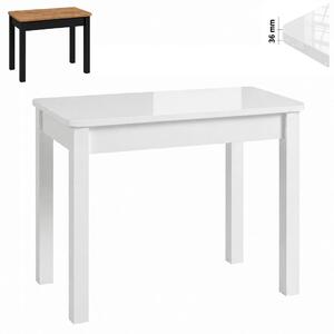 Stół 60x80 cm prostokątny nierozkładany, blat owalny 3,6 cm, nogi i calgi Drewniane „ Kwadratowe ” | ArtD Home