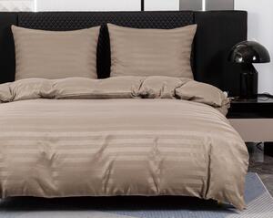 Hotelowa pościel z mikrofibry JASMINE beżowa - pasek 2 cm, kieszeń hotelowa Rozmiar pościeli: 2 szt 70 x 90 cm | 200 x 220 cm