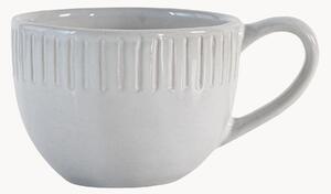 Komplet kubków z porcelany z falistym brzegiem Organic, 4 elem