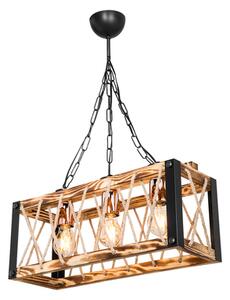 Lampa wisząca rustykalna drewniana FARAH 50 cm