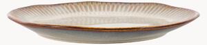 Komplet talerzy z porcelany z falistym brzegiem Organic, 4 elem