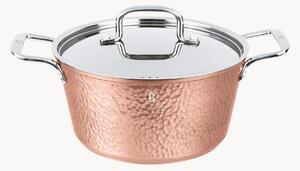 Garnek z powłoką zapobiegającą przywieraniu z miedzi z pokrywką Hammered Copper