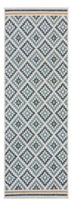 Żółto-niebieski dywan odpowiedni na zewnątrz 80x230 cm Zia Trellis – Flair Rugs