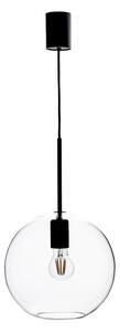 Czarna lampa wisząca ze szklanym kloszem 25x25 cm Patera – Markslöjd