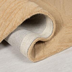Jasnobrązowy dywan wełniany Flair Rugs Lino Leaf, 160x230 cm