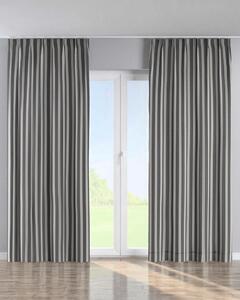 Zasłona na haczykach flex pojedynczych kolor czarny tkanina strukturalna, wzorzysta
