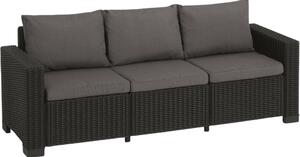 Keter sofa ogrodowa 3-osobowa California 199 x 68 x 72 cm, grafit