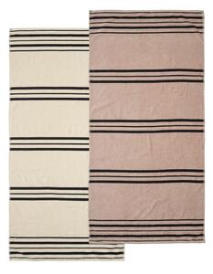 Beżowy ręcznik plażowy 75x150 cm Banded Stripe – Catherine Lansfield