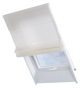 Roleta na okno dachowe Rimini kolor kremowy tkanina półprzezroczysta, połyskliwa
