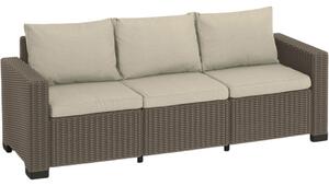 Keter sofa ogrodowa 3-osobowa California 199 x 68 x 72 cm, cappuccino