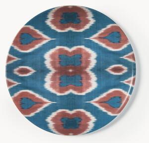 Ręcznie wykonany talerz śniadaniowy z porcelany Ikat