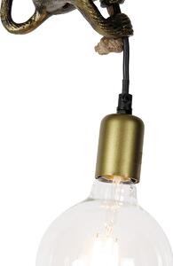 Złota lampa wisząca vintage - Animal Monkey Oswietlenie wewnetrzne