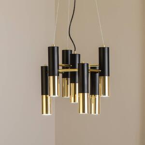Lampa wisząca Orino Domiluce, możliwość ściemniania, mosiężny / złoty, salon / jadalnia, metal, nowoczesny