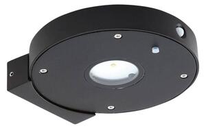 Lucande - Tavon Round LED Ogniwo słoneczne Lampa Ścienna Dim. w/Sensor Czarny