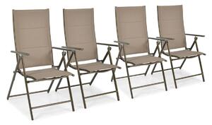 Komplet krzeseł składanych MODENA x 4 szt. - brązowe