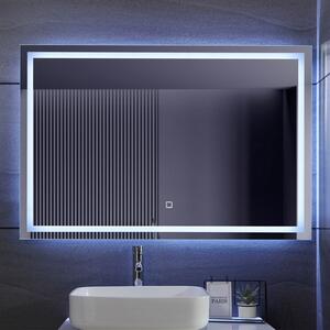 Aquamarin Lustro łazienkowe z oświetleniem LED, 120 x 80 cm