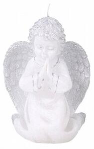 Świeczka świąteczna Anioł Rafael, biały