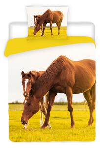 Pościel bawełniana Horses, 140 x 200 cm, 70 x 90 cm