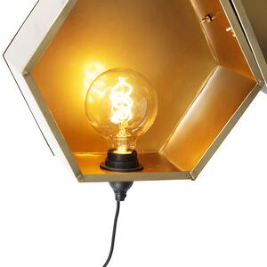 Przemysłowy Kinkiet / Lampa scienna brąz - Comb Oswietlenie wewnetrzne