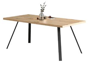 Stół Lige z naturalnego drewna Dąb 120x80 cm Lakier matowy