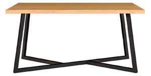 Stół Erant z drewnianym blatem Buk 120x80 cm
