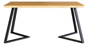 Stół drewniany Avil z metalowymi nogami Buk 120x80 cm
