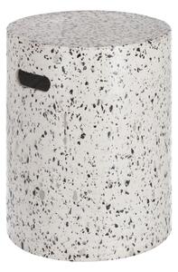 Biały betonowy stolik Kave Home Jenell, ⌀ 35 cm
