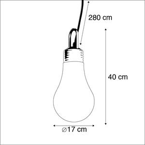 Zewnetrzna Retro lampa wisząca i podłogowa biała IP65 - Lampadina Oswietlenie zewnetrzne