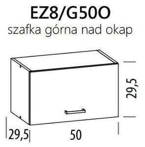 SZAFKA KUCHENNA OKAP ELIZA 50 cm EZ8/G50O RIJEKA JASNA WENGE