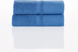 Ręcznik bawełniany Deluxe niebieski, 50 x 100 cm, zestaw 2 sztuk, 50 x 100 cm
