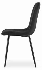 EMWOmeble Krzesła czarne LAVA 3461 welur / 4 sztuki