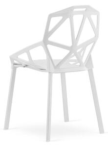 MebleMWM Nowoczesne krzesła białe ESSEN 3407 4 SZTUKI