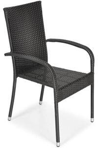 Zestaw mebli ogrodowych 8-osobowy MODENA 205x100 + krzesła MALAGA - czarny