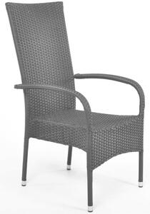 Zestaw mebli ogrodowych 8 krzeseł PARIS i stół ROMA - czarny