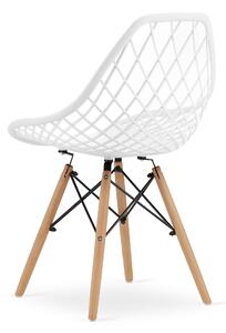 EMWOmeble Krzesło ażurowe SAKAI 3559 Białe / 4 sztuki