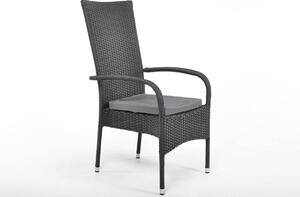 Zestaw z rozsuwanym stołem ogrodowym 8 krzeseł PARIS i stół MONAKO - czarny