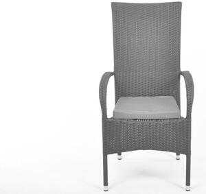Zestaw ogrodowy 8 krzeseł PARIS i stół MODENA 205 cm - czarny
