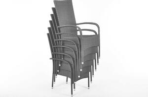 Rodzinny rozkładany zestaw ogrodowy 12 krzeseł PARIS i stół MONAKO - czarny